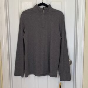 Apt. 9 Quarter Zip Knit Pullover Gray Medium Mens